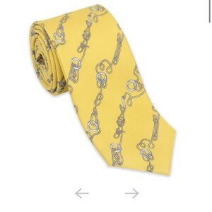 Josh Bach Nautical Knots 100% silk men’s necktie yelllw with ropes and knots